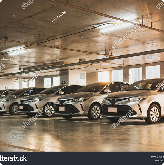 Modern car showroom with luxury vehicles